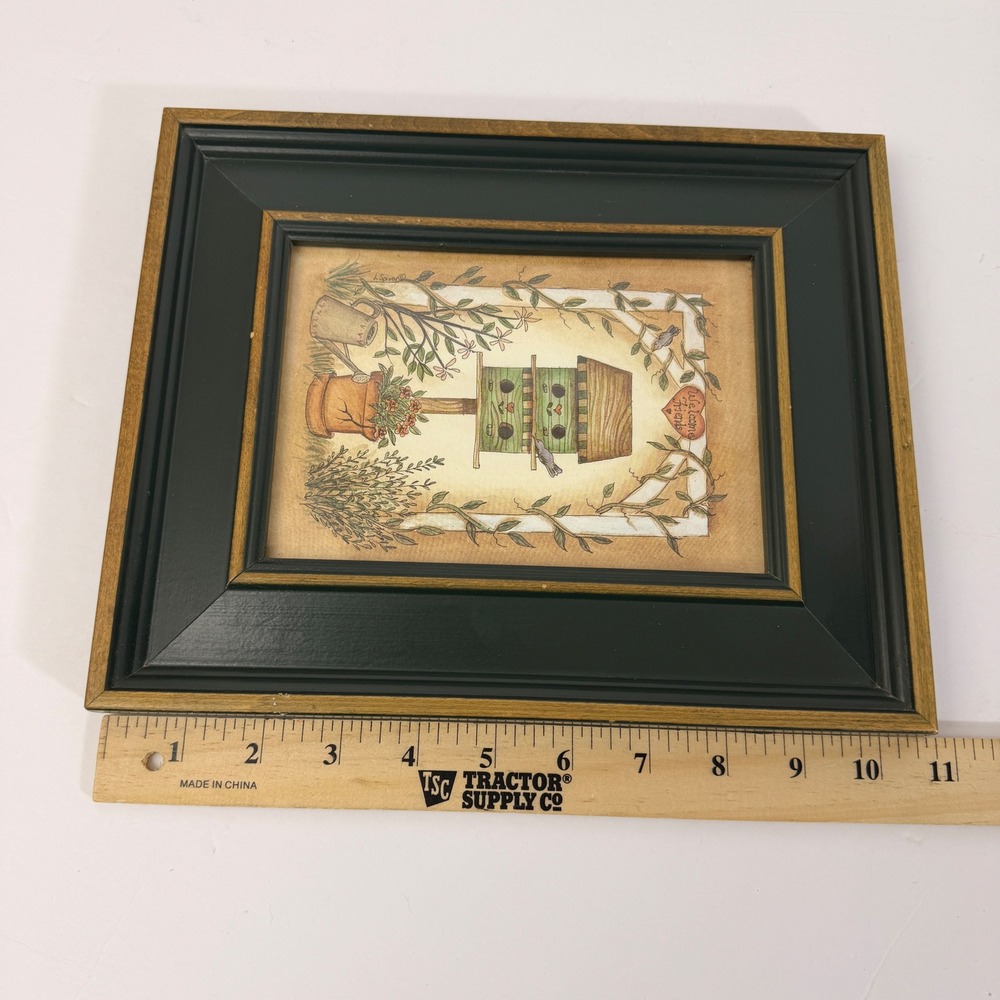 Linda Spivey Birdhouse Series Framed Print Welcome Friends Cottagecore Wall Art - Picture 9 of 11